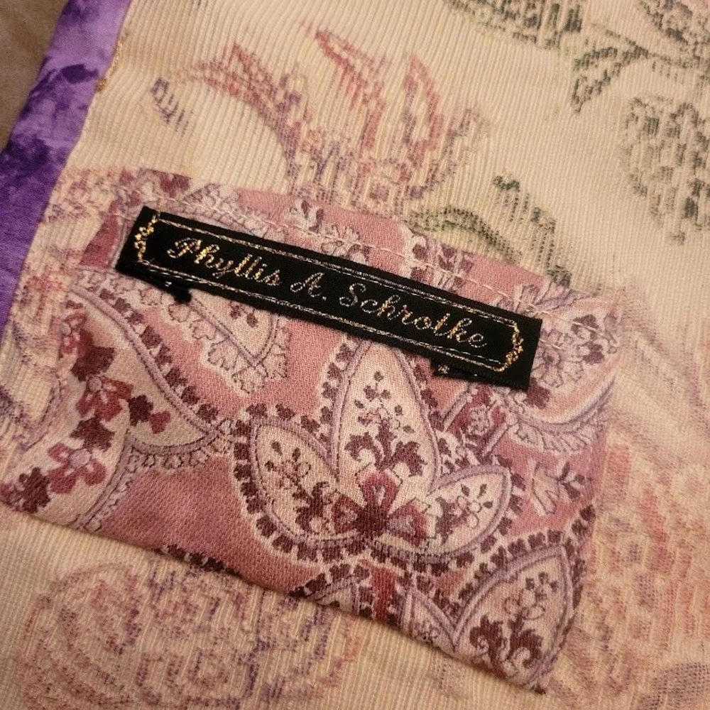Vintage Signed Handmade Crazy Quilt Embroider Patchwork Wall Decor Art OOAK HTF
